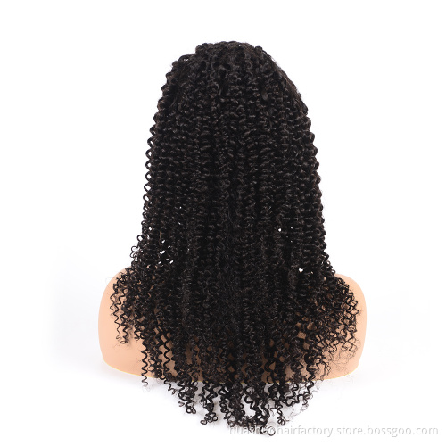 Cuticle Aligned Mongolian Silk Top Remy Soft Virgin Kinky Curly Human Hair 28 30 32 Inch Full Lace Wig